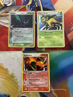Vintage Pokemon Card Lot Holo Typlosion Leafeon Fire - Image 1