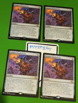 Four Goblin Charbelcher, Mystery Booster 057 Rare, all NM, MTG combo with MDFC - Image 1