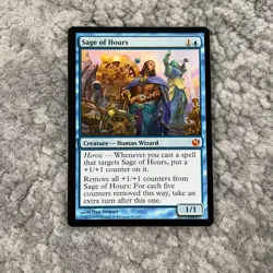 Sage Of Hours MTG Journey Into Nyx Magic The Gathering Mythic Light Play LP - Image 1