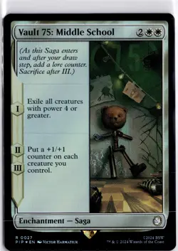 Vault 75 Middle School Foil Light Play MTG Universes Beyond Fallout - Image 1