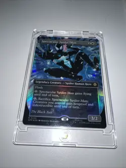 Spectacular Spiderman 235 Textured Foil Black Suit MTG Marvel - Image 1