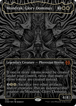 Mondrak, Glory Dominus (Oil Slick Raised Foil) [Phyrexia: All Will Be One] - Image 1