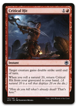 Critical Hit #137 Forgotten Realms AFR Magic MTG - Image 1