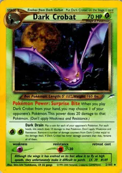 Dark Crobat 2/105 Neo Destiny Holo - Pokemon TCG - Image 1