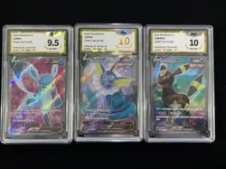 2024 Pokemon TCG S-CHN CS4aC 138/132 SR Vaporeon V Lot*3 PGS 10 Pristine LU57 - Image 1