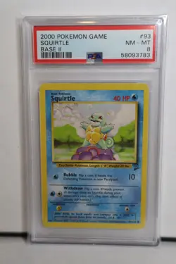 2000 POKEMON BASE SET 2 #93 SQUIRTLE PSA 8 - Image 1