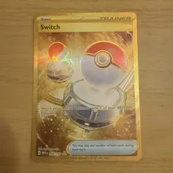 Switch 206/165 Gold Hyper Rare Scarlet & Violet 151 - NM/LP - Pokemon TCG - Image 1