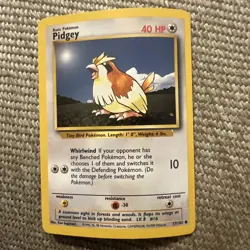 1999 Original Pokemon Base Set WOTC - Pidgey 57/102 Rare Vintage - Image 1