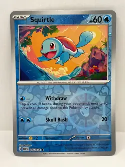 Pokemon TCG Squirtle 151 Costco Reverse Cosmos Holo Promo - Image 1