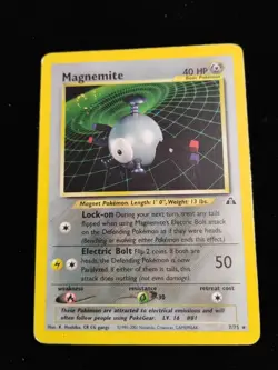 2001 Pokemon TCG Magnemite 7/75 Neo Discovery Unlimited Holo Rare WoTC - NM - Image 1