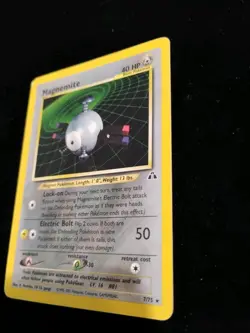 2001 Pokemon TCG Magnemite 7/75 Neo Discovery Unlimited Holo Rare WoTC - NM - Image 3
