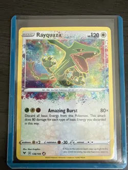 Pokemon TCG Rayquaza #138/185 Swsh04: Vivid Voltage Amazing Rare Holo - Image 1