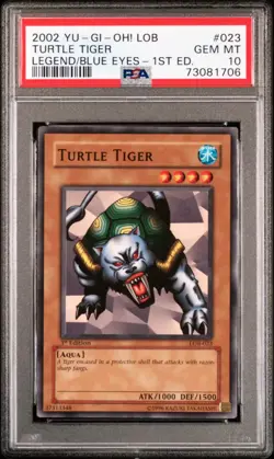 Sand Stone LOB-109 Turtle Tiger LOB 1st Edition Yugioh Legend Blue Eyes - PSA 10 - Image 2