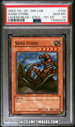 Sand Stone LOB-109 1st Edition Yugioh Legend Blue Eyes - PSA 10 - Image 1