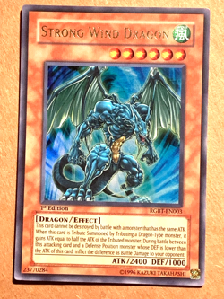 yugioh Strong Wind Dragon RGBT-EN003 North America 1st Ed Ultra Rare near mint - Image 1