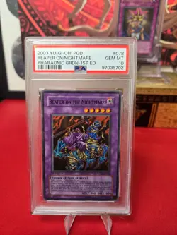 Yu-Gi-Oh! Vintage 1st Edition Reaper on the Nightmare PGD-078 PSA 10 Gem Mint - Image 1