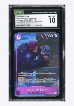 One Piece CGC 10 GEM MINT Rosinante & Law SR Alt Art 2026 EB04-038 EB04 Japanese - Image 1