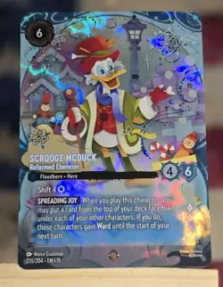 Enchanted Scrooge McDuck - Reformed Ebenezer 235/204 Disney Lorcana Winterspell - Image 1
