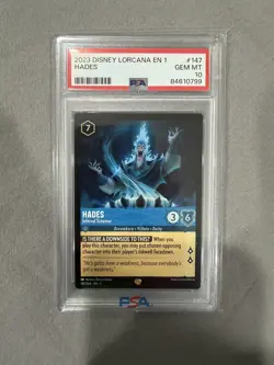 Hades Infernal Schemer 151/204 Legendary Disney Lorcana Fabled GEM MINT PSA 10 - Image 1