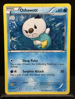 Pokemon TCG Single Card Oshawott Cosmos Holo Promo BW08 Black & White 2011 - Image 1
