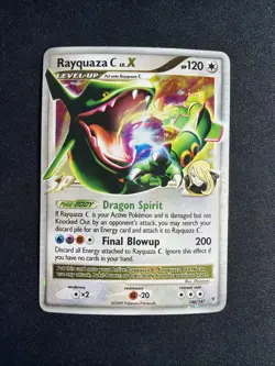 Pokemon Rayquaza C Lv. X 146/147 Supreme Victors Holo Rare Card Double Swirl - Image 1
