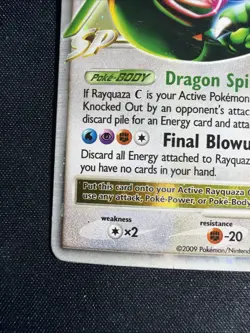 Pokemon Rayquaza C Lv. X 146/147 Supreme Victors Holo Rare Card Double Swirl - Image 5