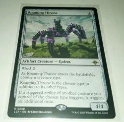 MAGIC The Gathering Card ROAMING THRONE - The Lost Caverns Of Ixalan ~ GOLEM - Image 1