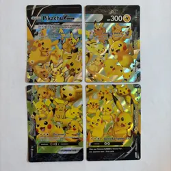 Pokemon TCG Pikachu V-UNION 4 Card Set SWSH Black Star Promo Complete NM - Image 1
