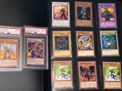 Yugioh PSA lot & Vintage/Mod BINDER lot w Dark Magician cards - Image 1