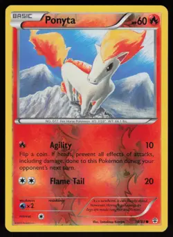 Reverse Holo Ponyta 14/83 Generations Tomokazu Komiya Art Pokemon TCG Card - Image 1