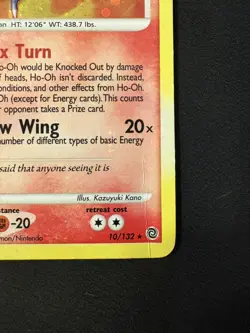 Pokemon TCG Ho-Oh Holo Rare Card Secret Wonders 10/132 - Image 3