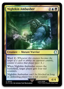 Nightkin Ambusher (Surge Foil) #640 (NM) Fallout PIP Magic MTG - Image 1