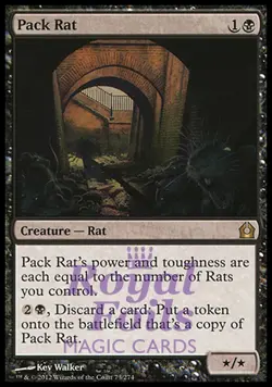 Pack Rat 1x FOIL RTR MTG Return to Ravnica Rare MINT black - Image 1