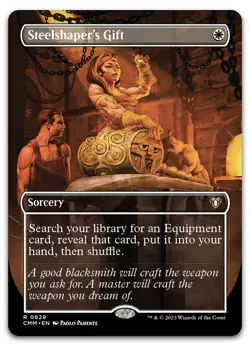 Steelshaper's Gift (Borderless) #629 (NM) Commander Masters CMM Magic MTG - Image 1