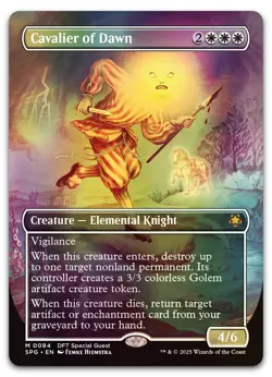 Cavalier of Dawn (Borderless) #84 (Foil) (NM) Special Guests SPG Magic MTG - Image 1