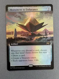 1x Monument to Endurance (Extended Art) Aetherdrift Foil NM - Image 1