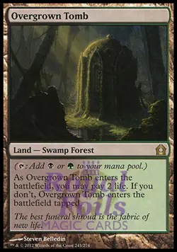 Overgrown Tomb 1x FOIL RTR MTG Return to Ravnica Rare MINT - Image 1