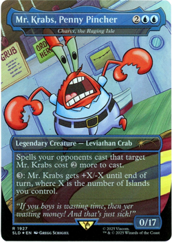 Mr. Krabs, Penny Pincher (Rainbow Foil) 1927 Secret Lair Spongebob Squarepants - Image 1