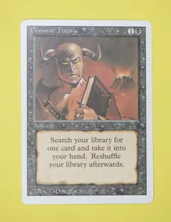 MTG Demonic Tutor - Revised - LP - Image 1
