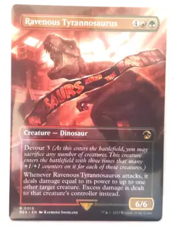 MAGIC: The Gathering, "Ravenous Tyrannosaurus" Rare Lost Caverns of Ixalan LP - Image 1
