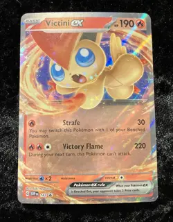Victini EX 142 Scarlet & Violet Promo Holo Pokemon TCG Card NM Black Star ⭐ - Image 1