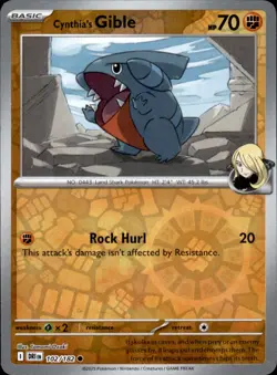 Cynthia's Gible 109/217 Reverse Holo - Pokemon ME: Ascended Heroes NM - Image 1