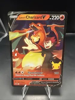 Pokemon TCG Lance's Charizard v SWSH133 Promo Card D - Image 1
