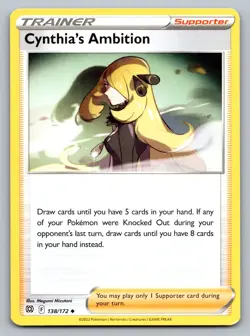 Pokemon TCG SWSH09: Brilliant Stars Cynthia's Ambition 138/172 - Image 1