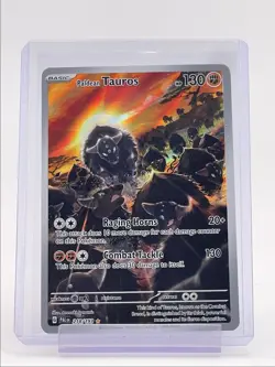 PALDEAN TAUROS 2023 POKEMON PALDEA EVOLVED ILLUSTRATION RARE 218/193 Q6011 - Image 1