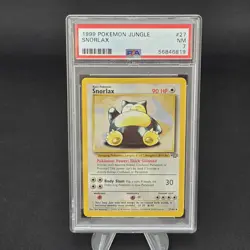1999 Pokemon Jungle #27 Snorlax PSA 7 NM Regular Non Holo - Image 1