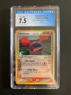 POKEMON TCG SALAMENCE 14/113 EX DELTA SPECIES HOLO CGC 7.5 NEAR MINT+!! - Image 1