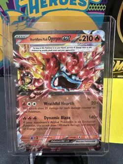 Pokemon Hearthflame Mask Ogerpon EX Twilight Masquerade Holo Double Rare 210 HP - Image 1