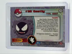 GASTLY 1999 TOPPS POKEMON TV ANIMATION SERIES 2 BLUE LOGO A 92 Q0899 - Image 2