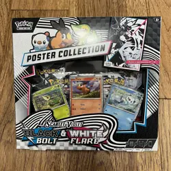 Pokemon TCG Scarlet & Violet Black White Bolt Flare Poster Box Sealed - Image 1